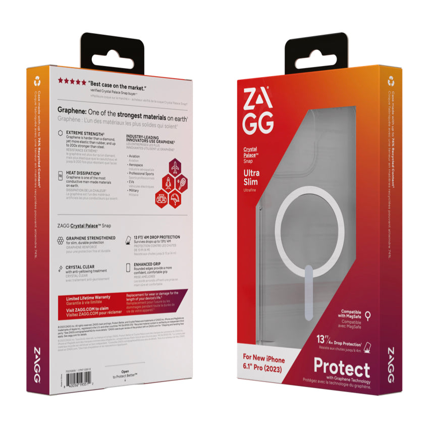 ZAGG Crystal Palace Snap for iPhone 15 Pro - Clear