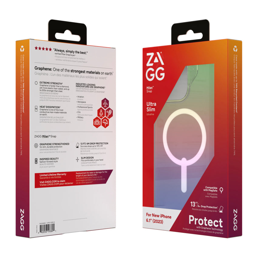 ZAGG เคส Milan Snap สำหรับ iPhone 15 สี Iridescent