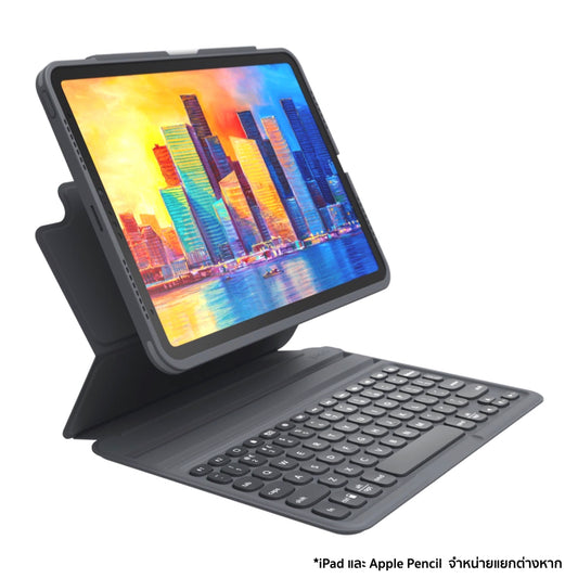 เคส และ คีย์บอร์ดไร้สาย Zagg Pro Keys [TH] สำหรับ iPad Pro 11 / iPad Air 10.9 สี Black/Gray