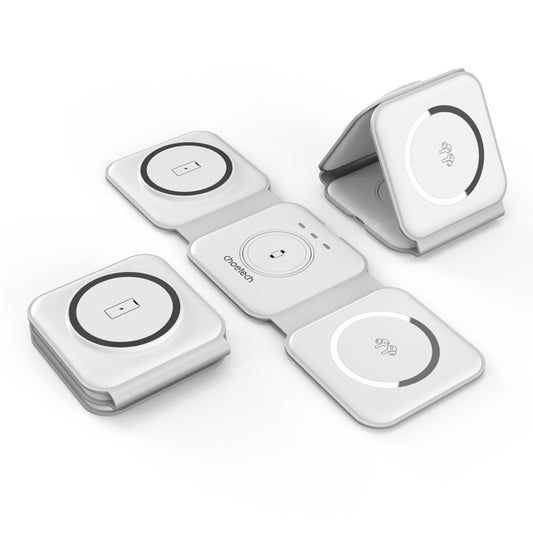Choetech 3 in1 Foldable Magnetic Wireless - White