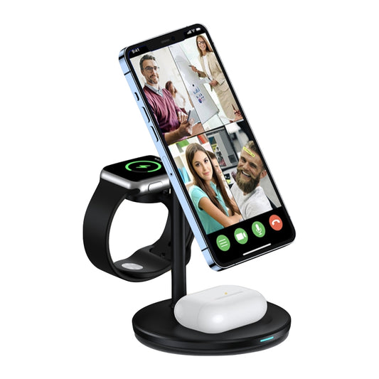 CHOETECH 3 in 1 Wireless Charger 15W C to C Cable - Black