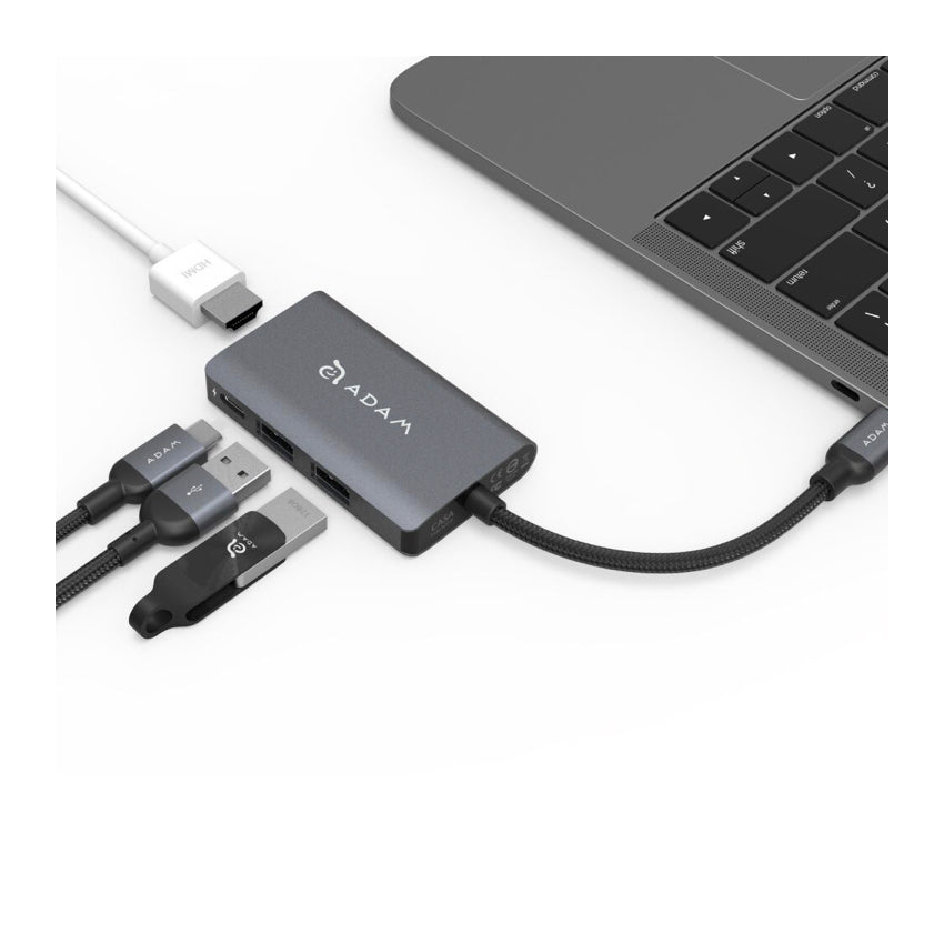 ADAM ELEMENTS Casa Hub A01m USB-C 4 Port Hub - Gray