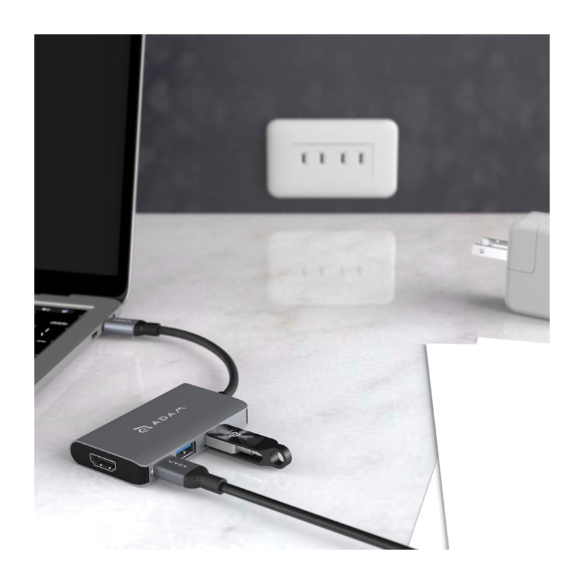 ADAM ELEMENTS Casa Hub A01m USB-C 4 Port Hub - Gray