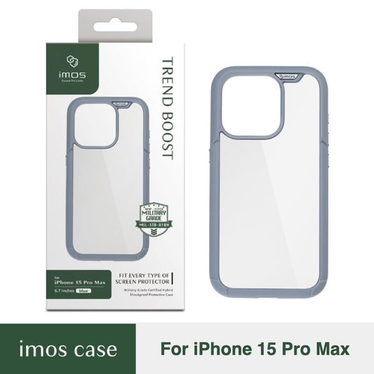 เคสใส imos TPU+PC สำหรับ iPhone 15 Pro Max สี Blue