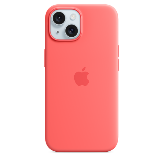 iPhone 15 Silicone Case with MagSafe - Guava