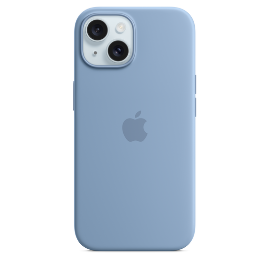 iPhone 15 Silicone Case with MagSafe - Winter Blue