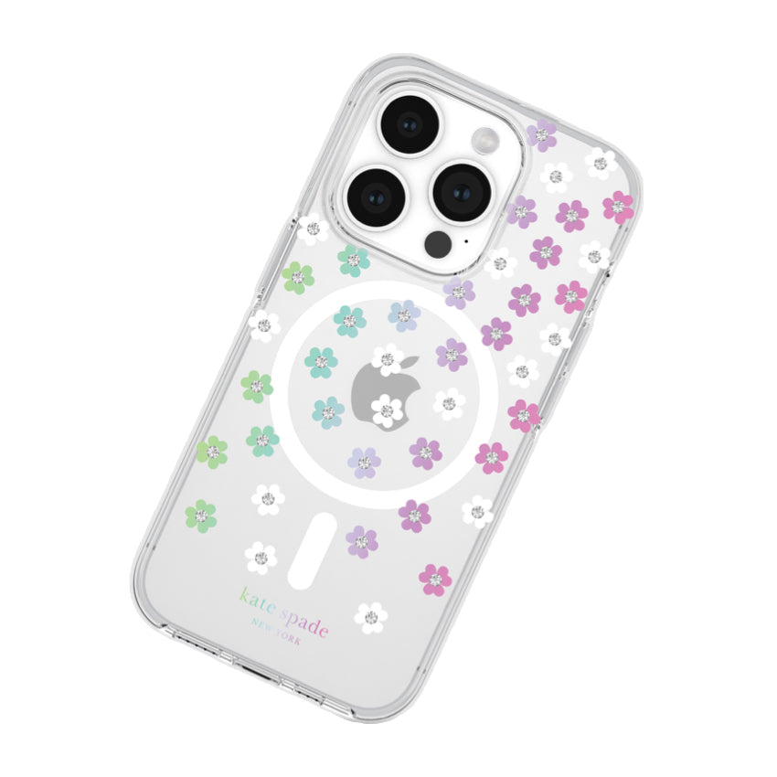 Kate Spade Protective Case MagSafe for iPhone 15 Pro - Scattered Flowers