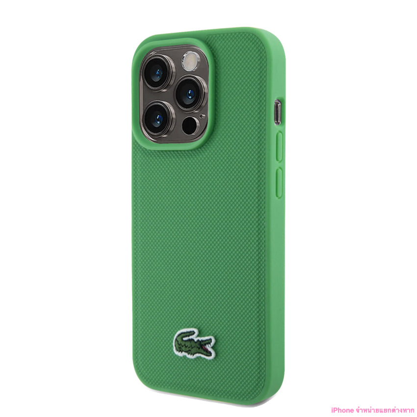 เคสกันกระแทก Lacoste Mag Hard สำหรับ iPhone 15 Pro สี Green