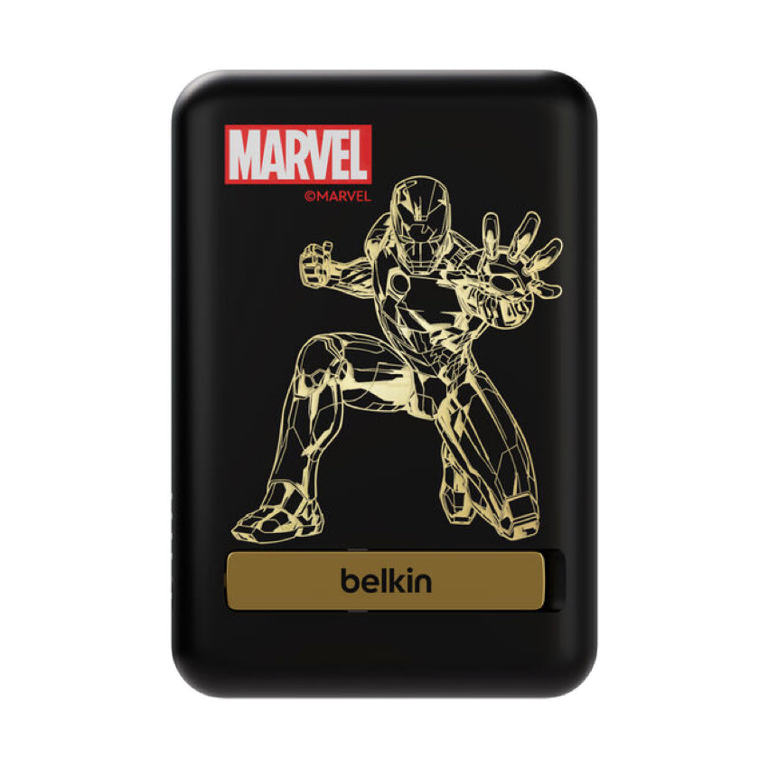 BELKIN Boost Charge Magnetic 7.5W Wireless Power Bank 5K with Kickstand - Iron Man