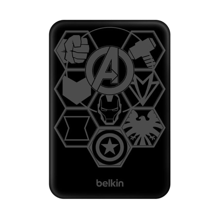 BELKIN Boost Charge Magnetic 7.5W Wireless Power Bank 5K with Kickstand - Iron Man