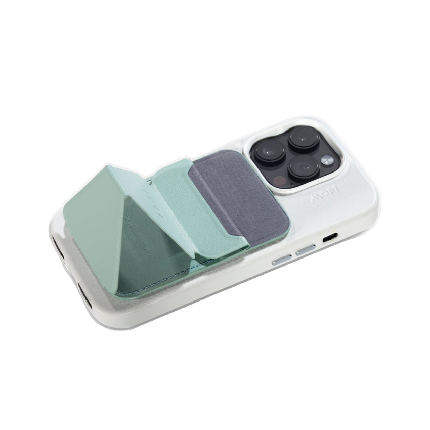 ขาตั้งพร้อมที่ใส่บัตร MOFT Snap-On Phone Stand and Wallet with Magsafe (MOVAS) Seafoam