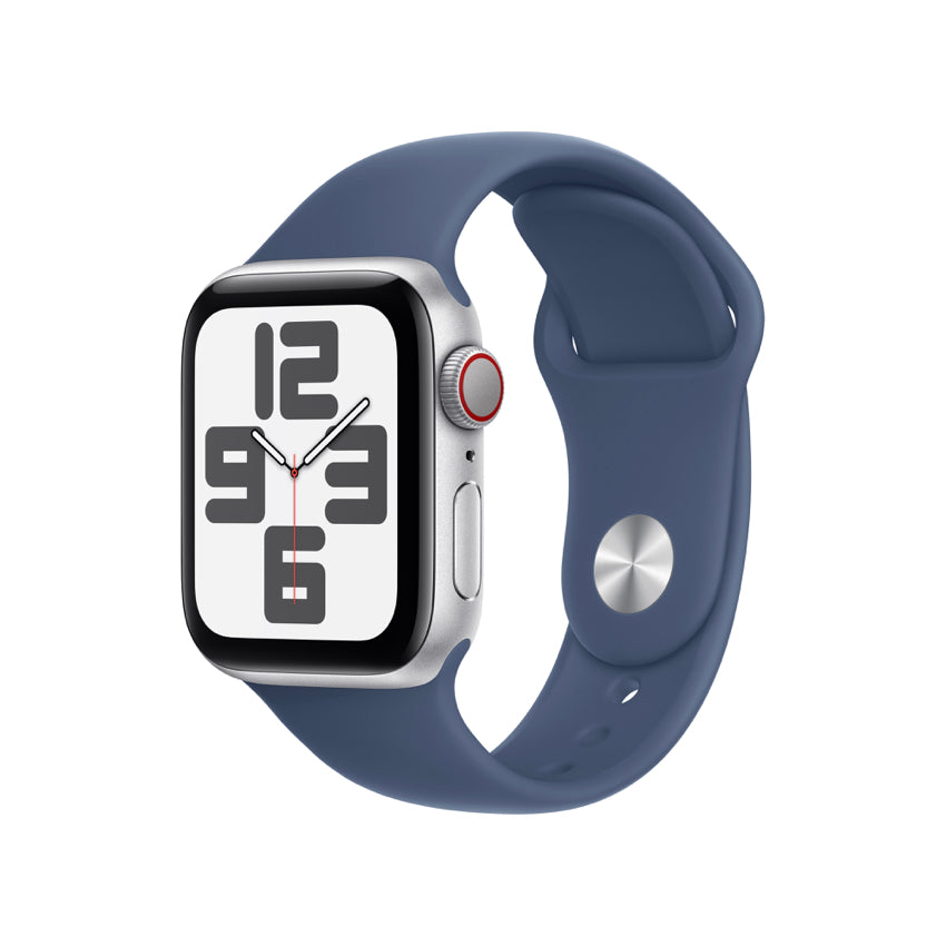 Apple AW 40mm Silver Aluminium Case SE G2 GPS + Cellular - Denim Sport Band S/M