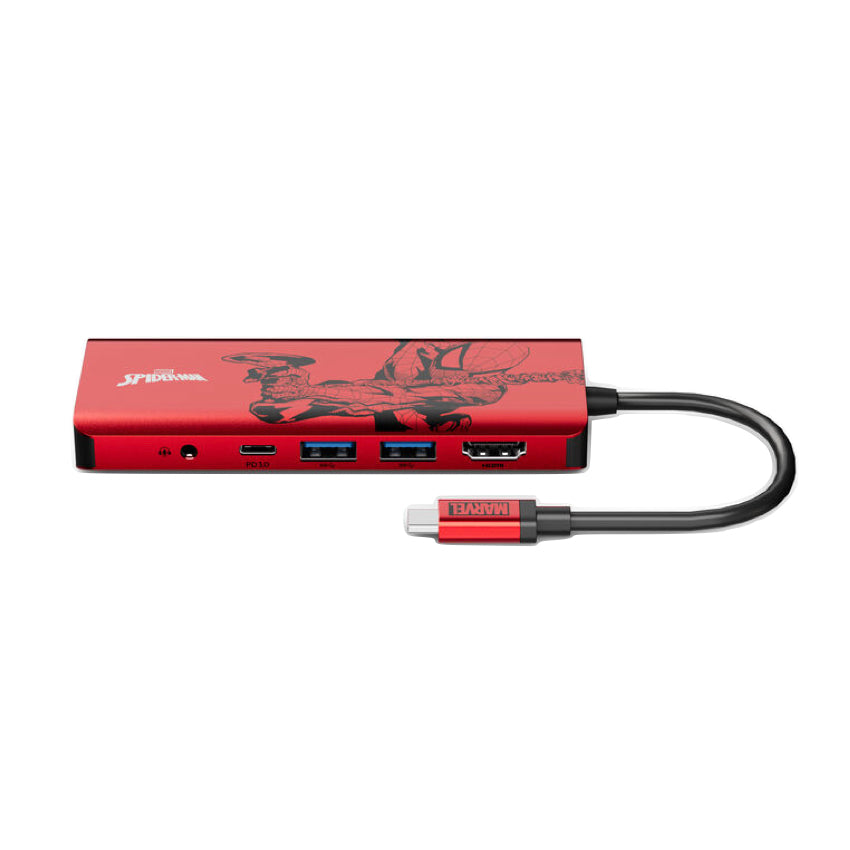 BELKIN USB-C Multimedia Hub 7 in 1 Pass 100W Red - Spider Man