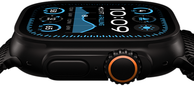 Profile angle of Apple Watch Ultra 2